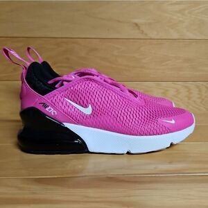 Nike Air Max 270 PS Pre School Kid Youth Fuchsia Pink Black White AO2372-602
